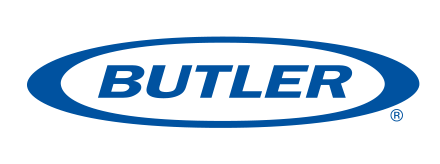 Butler logo blue with oval and registered trademark icon