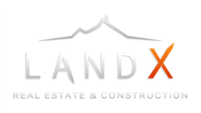 LandX Logo White and Orange