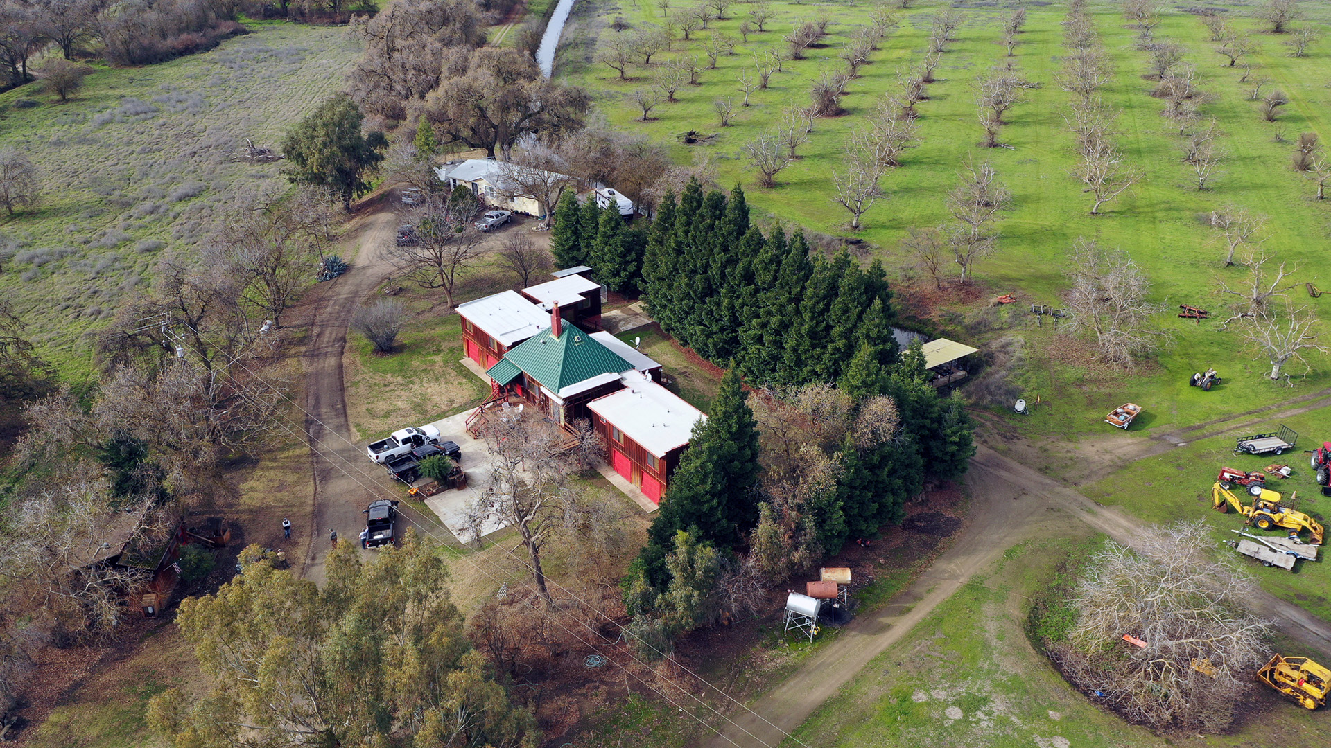 arial shots and interior shots of Stack farms Duck club in the Butte Sink, California.